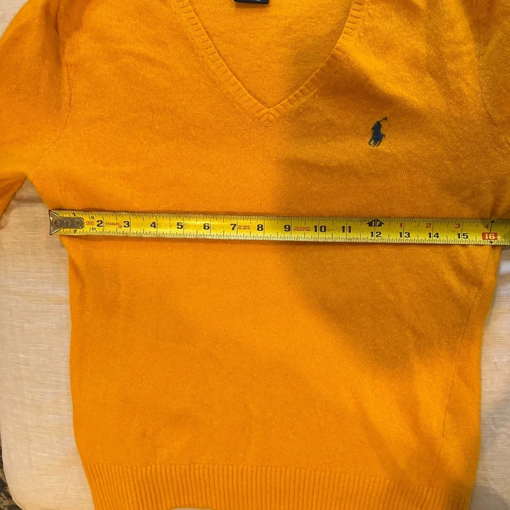 Kid’s Polo Ralph Lauren Sport V-Neck Sweater – Yellow (Size L) - Picture 5 of 5